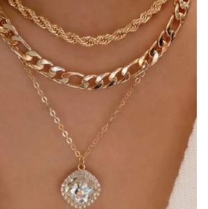 Bohemian Gold Tone Delicate Multilayer Necklace